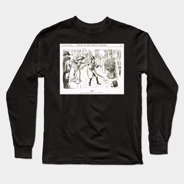 MP & Votes for Women Punch cartoon 1908 Long Sleeve T-Shirt by artfromthepast